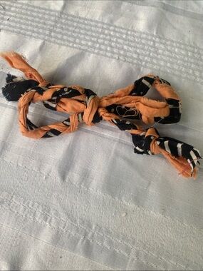 Orange and Black Fabric Knot Brooch - Women Jewelry Brooches